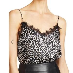 Anine Bing Black and White Leopard Print Top